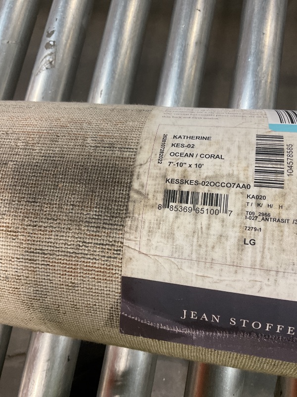 Photo 1 of **DIRT FROM TRANSPORT **Loloi Jean Stoffer Katherine Collection KES-02 Ocean/Coral 7'-10'' x 10', .25" Pile Height, Area Rug