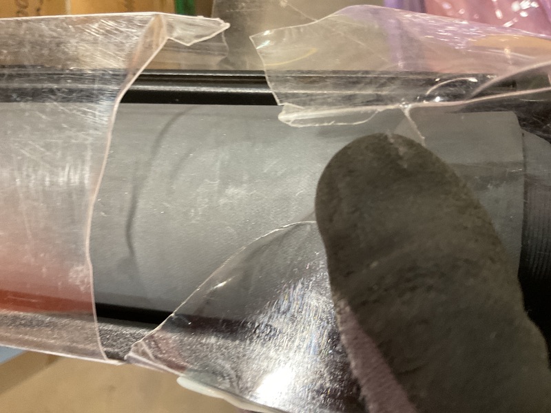 Photo 1 of **COLOR IS GRAY. DIRT**AOSKY Blackout Roller Shades Cordless Blinds for Windows, Free-Stop Shades with Valance, Thermal Insulated Fabric, UV Protection, Natural Woven Blinds for Home and Office (59" W x 72" H, 