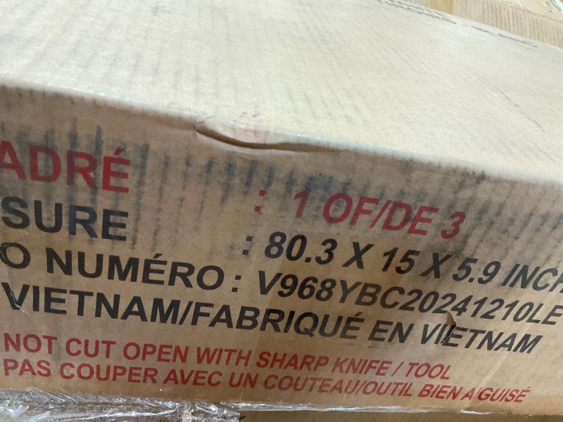 Photo 1 of **SELLING FOR PARTS AS PARTIAL SET. ONE BOX OF THREE**Merax Loft Bed Twin with Desk and Storage Stairs, Space-Saving Wood Bed Frame with Drawers and Shelves, for Teens Adults (White)