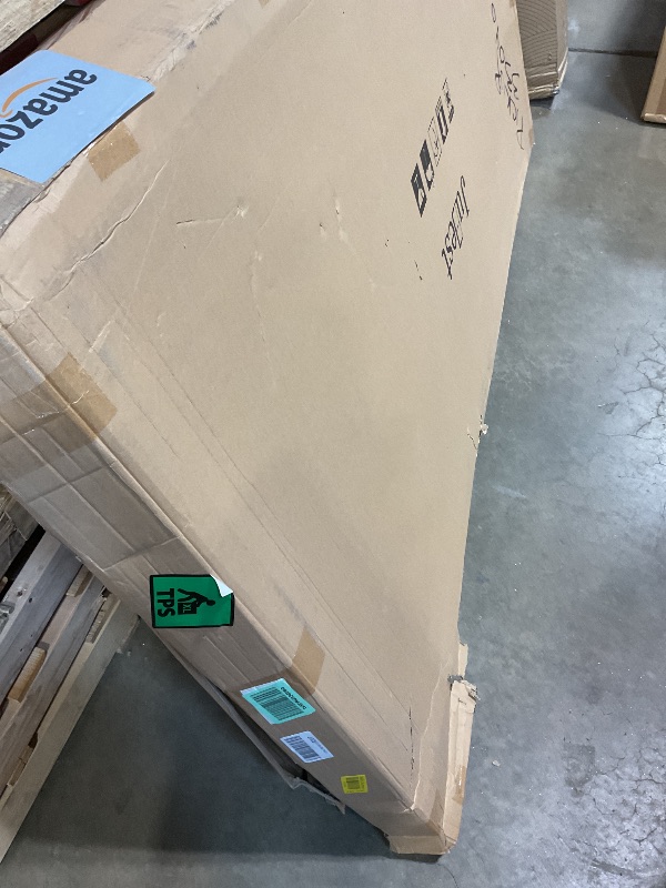 Photo 1 of **DIRT. SCRAPES**JUBEST Sliding Closet Door 72"(Double 37") x80, 5-Panel Steel Frame Bypass Primed Door with Top & Bottom Track Kits, Pre-Assembled Hardboard Panels with Paintable Surface, Durable & Sturdy