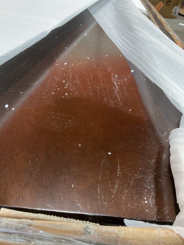 Photo 1 of **SIDE LIP BROKE OFF TABLE**Signature Design by Ashley Bennox Dining Room Table and Chairs with Bench (Set of 6), Brown