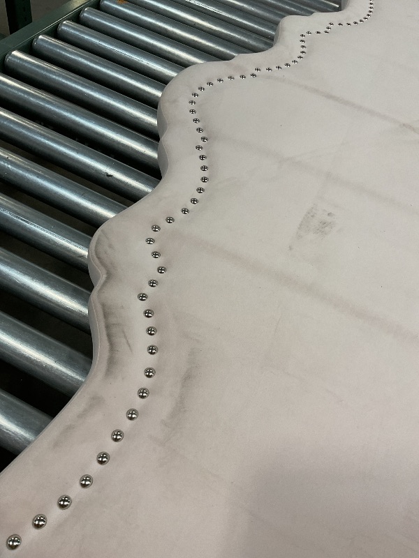 Photo 1 of **HEADBOARD ONLY. DIRT**Baxton Studio Nadeen Contemporary Velvet Headboard in Light Pink, 62 inches wide