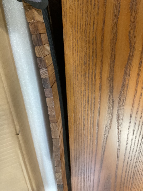 Photo 1 of **SLING DOOR PART IS LOOSE. TWO DENTS**POVISON 78.74" Sliding Tambour Door TV Stand, Fully Assembled Mid Century Modern TV Console, Wood Media Console with Tall-Cast Metal Legs, Entertainment Center with Storage Cabinet for Living Room