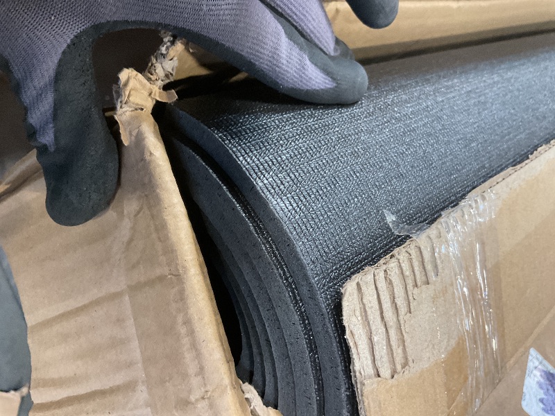 Photo 1 of **DIRT. SCRATCHES**anngrowy Extre-Large Exercise Mat 8'x5'x7mm Gym Mat for Home Workout Equipment Flooring Mat Non-Slip Large Rubber Yoga Mat for Fitness, Weightlift, Cardio, Jump Rope, Plyo, MMA, Treadmill, Stretch