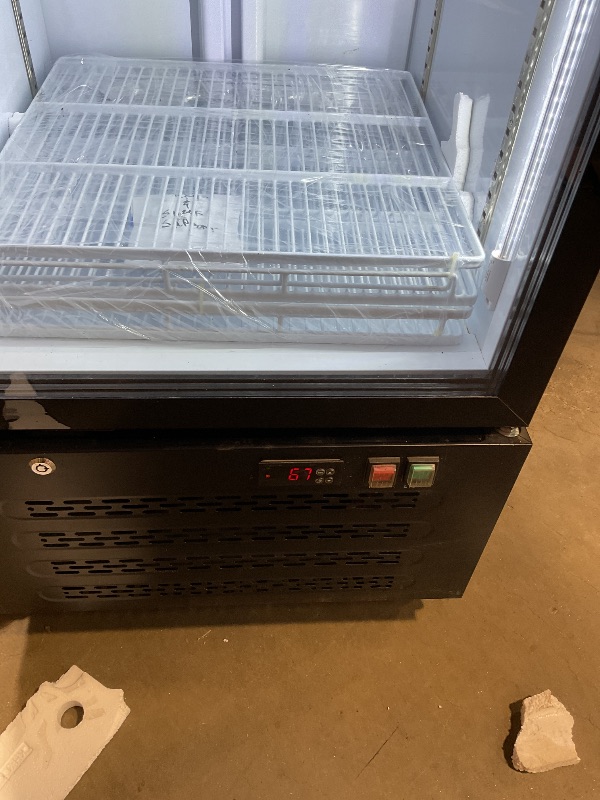 Photo 1 of **DENT ON FRONT AND BACK**Mojgar 14.8 Cu Ft Commercial Merchandiser Refrigerator for Beverage,Glass Door Upright Display Fridge with Front LED Light,Large Freestanding Business Cooler for Shop,Restaurant,Apartment,etc