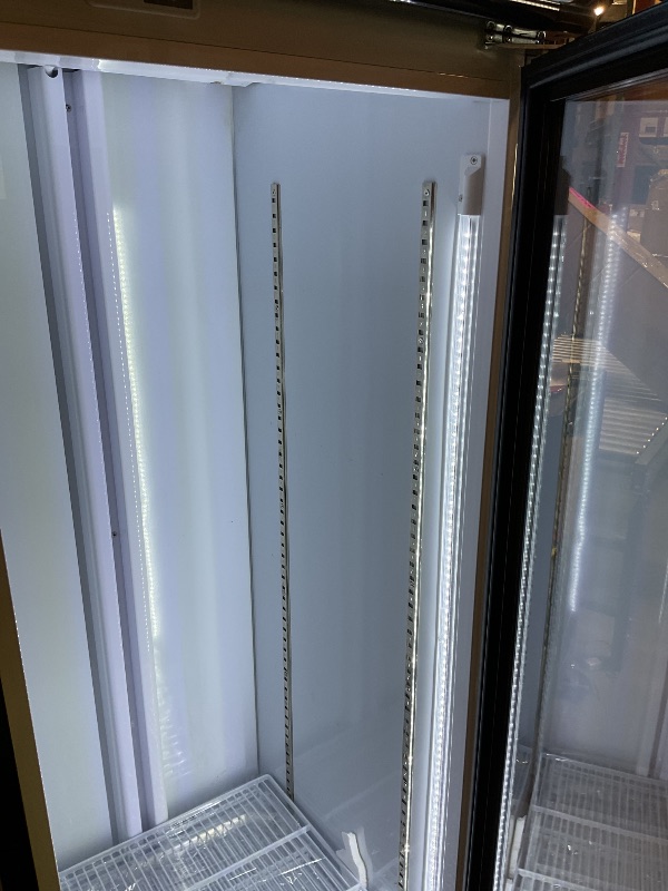 Photo 1 of **DENT ON FRONT AND BACK**Mojgar 14.8 Cu Ft Commercial Merchandiser Refrigerator for Beverage,Glass Door Upright Display Fridge with Front LED Light,Large Freestanding Business Cooler for Shop,Restaurant,Apartment,etc