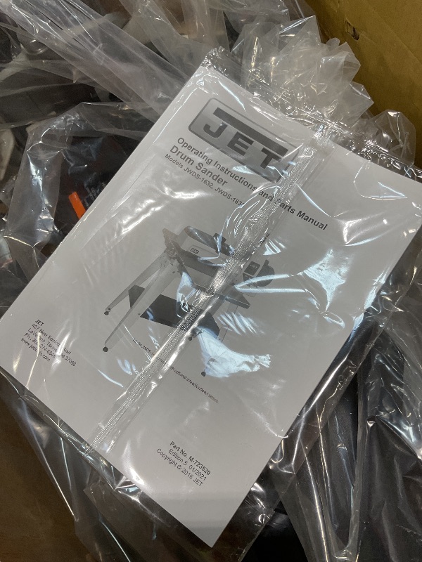 Photo 1 of **MISSING STAND. CONTROL PANEL IS LOOSE**JET 16-Inch Drum Sander, Open Stand, 1-1/2 HP, 115V 1Ph (JWDS-1632)