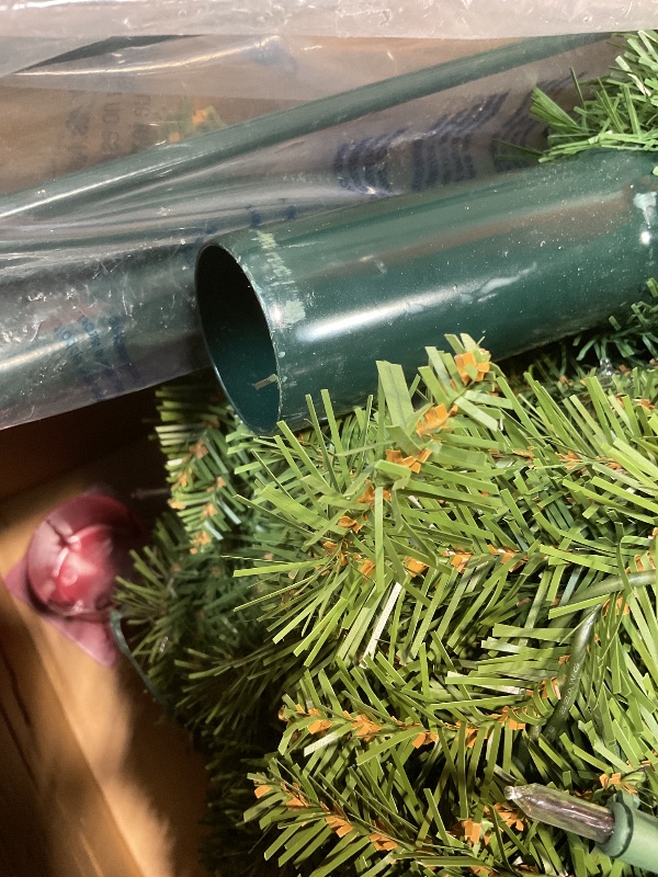 Photo 1 of **2 BOXES**National Tree Company 12 ft Pre-Lit Dunhill Fir Artificial Christmas Tree, 1,500 Clear Lights, 7,794 Tips, Includes Stand, Green