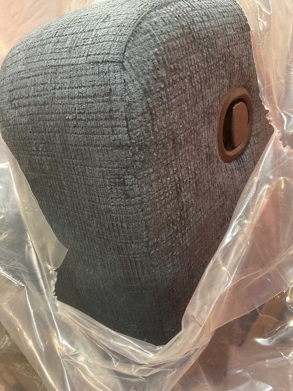 Photo 1 of **SCRAPE DAMAGE ON CORNER**Signature Design by Ashley Danum Modern Manual Pull Tab Reclining Sofa with Tufed Back Cushion, Blue