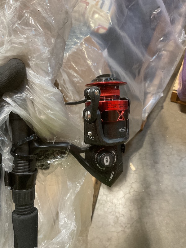 Photo 1 of **SELLING FOR PARTS. MAJOR DAMAGE TO TIP**PENN Fierce IV Spinning Reel and Fishing Rod Combo, Black/Red