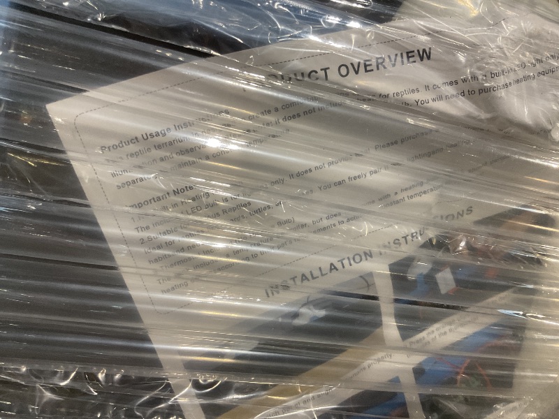 Photo 1 of **SCRATCHES**120 Gallon PVC Reptile Terrarium - Extra Large Reptile Tank with Intelligent Thermostat, Front Opening Bearded Dragon Tank Enclosure 47"x24"x24" with Carpet Mat and Sliding Door Handle for Snake Gecko