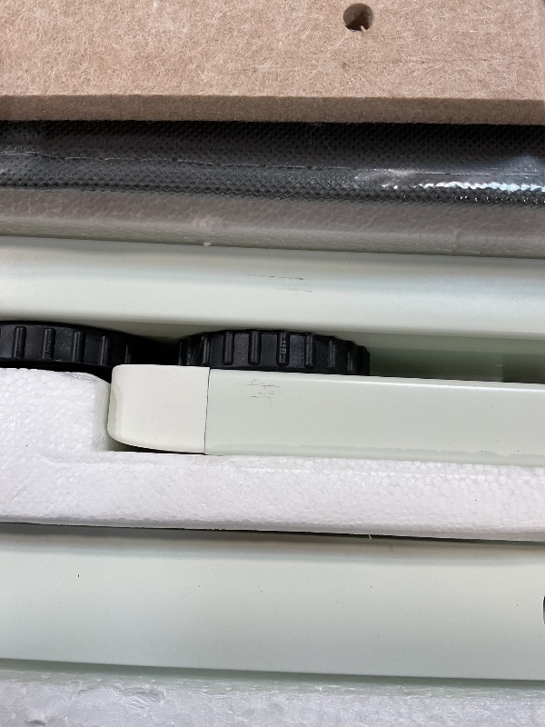 Photo 1 of **MINOR SCRATCHES** Claiks Standing Desk with Drawers, Stand Up Electric Standing Desk Adjustable Height with Storage Shelf and Splice Board, 55 Inch, White