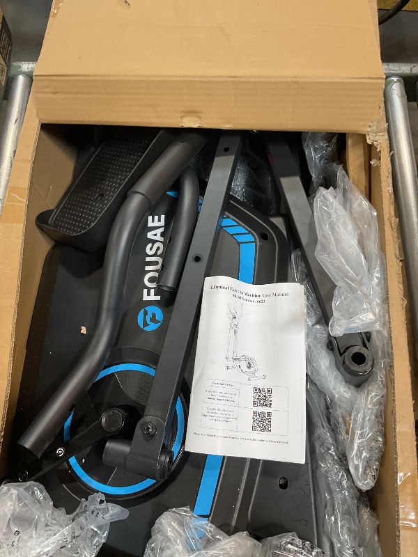 Photo 1 of **MINOR SCRATCHES** FOUSAE Elliptical Exercise Machine, 16-Level Magnetic Resistance Elliptical Machine for Home Trainer with Hyper-Quiet Drive, 15.5IN Stride, LCD Monitor & App Support, 350LBS Weight Capacity