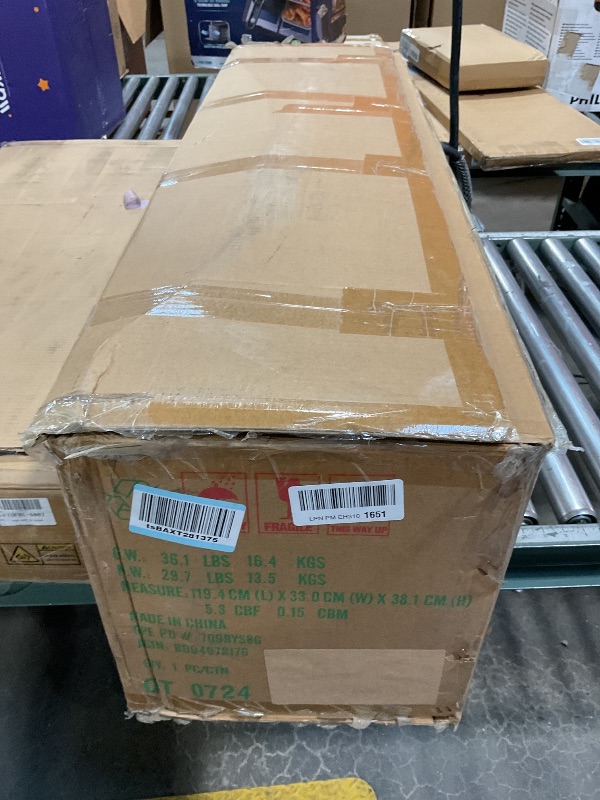 Photo 1 of ***USED***National Tree Company 6.5 ft Pre-Lit Dunhill Fir Artificial Christmas Tree, 650 Clear Lights, 1,838 Tips, Includes Stand, Green