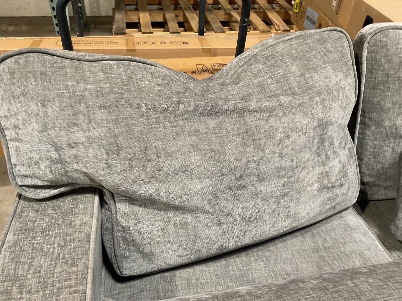 Photo 1 of ***MINOR DAMAGE, DIRTY FROM TRANSPORT ***Marsail Pull Out Sofa Bed, Full Size Sleeper Sofa with Memory Foam Mattress, 2 USB Charging and Removable Covers, Loveseat for Living Room, Apartment, Supports 600 LBS, Chenille Fabric, Grey