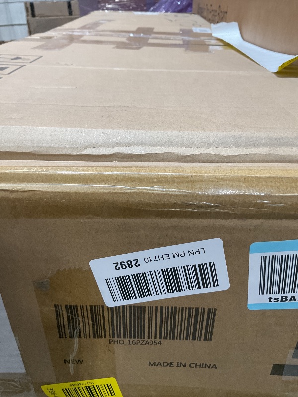 Photo 1 of **DAMAGE TO CORNERS. MAJOR DAMAGE TO TWO BIG PIECES. SELLING FOR PARTS**GarveeHome Sideboard Buffet Cabinet with 4 Glass Doors, 55 in Buffet Table Coffee Bar Wine Bar Display Cabinet for Kitchen Dining Room, Living Room