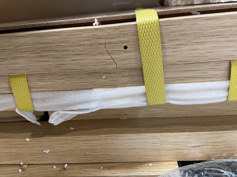 Photo 1 of **DAMAGE TO CORNERS. MAJOR DAMAGE TO TWO BIG PIECES. SELLING FOR PARTS**GarveeHome Sideboard Buffet Cabinet with 4 Glass Doors, 55 in Buffet Table Coffee Bar Wine Bar Display Cabinet for Kitchen Dining Room, Living Room