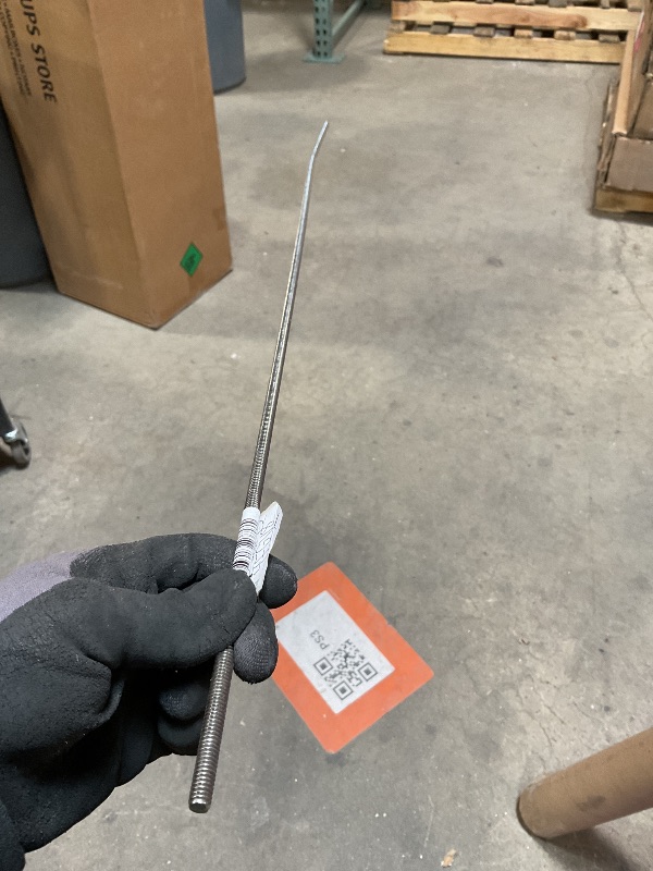 Photo 1 of **BEND DAMAGE. ROD ONLY**Jersvimc 1/4"-20 Threaded Rod Stainless Steel 1/4 Threaded Rod - 1Pcs, Long Threaded Studs Fully Threaded Rods & Studs Right Hand Threaded Screw for Bolt Clamps Anchor