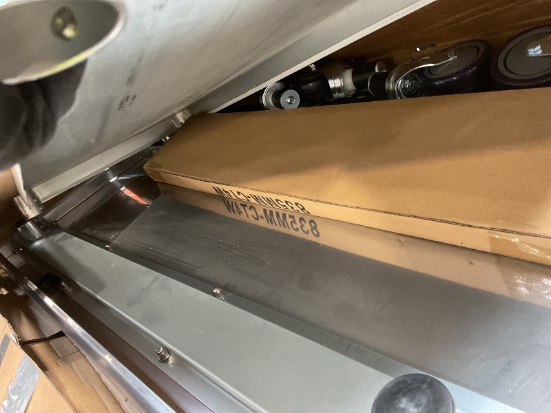 Photo 1 of **BEND DAMAGE ON TABLE END**Profeeshaw Stainless Steel Table with Wheels 24x48 Inch, NSF Commercial Kitchen Prep & Work Table with Undershelf and Galvanized Legs for Restaurant, Bar, Utility Room and Garage Heavy Duty Table