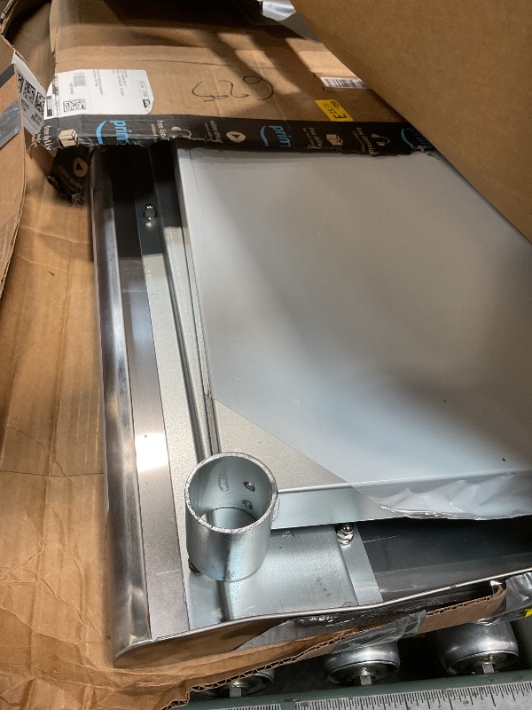 Photo 1 of **BEND DAMAGE ON TABLE END**Profeeshaw Stainless Steel Table with Wheels 24x48 Inch, NSF Commercial Kitchen Prep & Work Table with Undershelf and Galvanized Legs for Restaurant, Bar, Utility Room and Garage Heavy Duty Table