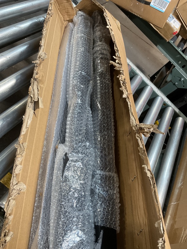 Photo 1 of **MISSING ONE BASEPLATE AND HARDWARE**WICHEMI 4 Pack Stairs Railing Posts, 33.5" Black Square Iron Baluster Indoor Outdoor, 270° Adjustable Spindles for Deck Steps Balcony