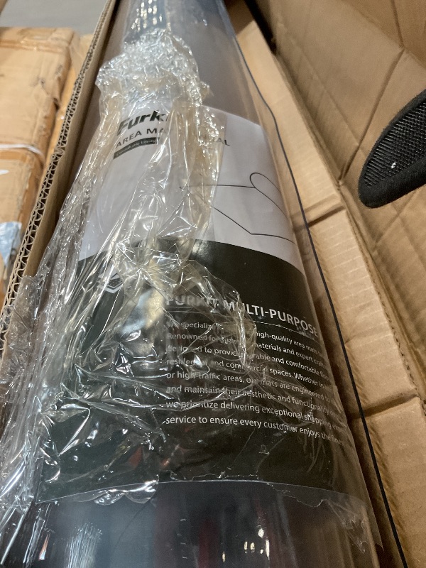 Photo 1 of **DIRT FROM TRANSPORT **FURKIT Area Mat for Floor, 8'×10' Transparent PVC Area Rug for Home, Waterproof Durable Hard Floor Protector for Dining Room, Large Anti-Scratch Floor Mats for Bedroom, Living Room