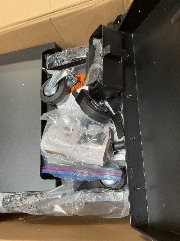 Photo 1 of **DIRT. SCRATCHES**Blackstone 1554 36” Omnivore Griddle with Folding Side Shelves, Powder Coated Steel, Black