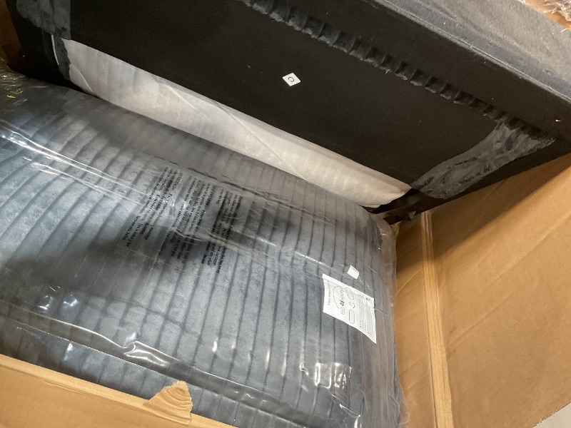 Photo 1 of **SELLING FOR PARTS AS PARTIAL SET. ONE BOX OF TWO**Vesgantti 109" U Shaped Cloud Sectional Sofa, Comfy Corduroy Upholstered Sectional Modular Sofas for Living Room, Modern Modular Couch with 2 Ottoman Deep Seat, Dark Grey