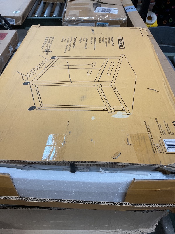 Photo 1 of ***MAJOR DAMAGE***Winsome Wood Kitchen Cart, Natural, Single Drawer (82027)