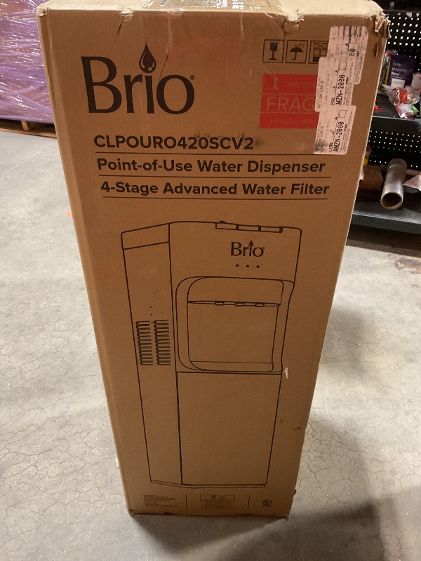 Photo 1 of ***USED, MINOR DENTS***Brio Commercial Grade Bottleless Ultra Safe Reverse Osmosis Drinking Water Filter Water Cooler Dispenser-3 Temperature Settings Hot, Cold & Room Water - UL Approved – Point of Use
