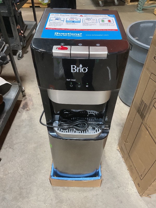 Photo 1 of ***USED, MINOR DENTS***Brio Commercial Grade Bottleless Ultra Safe Reverse Osmosis Drinking Water Filter Water Cooler Dispenser-3 Temperature Settings Hot, Cold & Room Water - UL Approved – Point of Use
