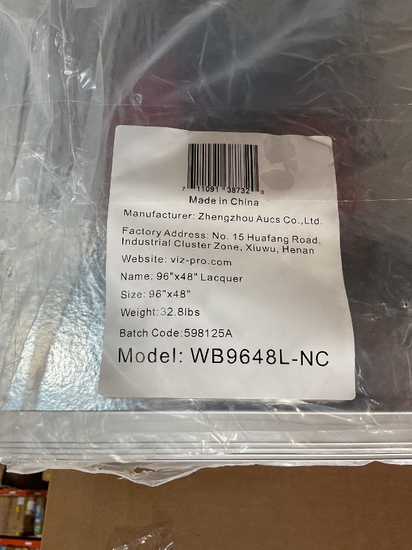 Photo 1 of ***MINOR DAMAGE, BENT***VIZ-PRO Dry Erase Board/Magnetic Whiteboard, 96 x 48 Inches, Large Wall Mounted Board for School Office and Home 8' x 4'