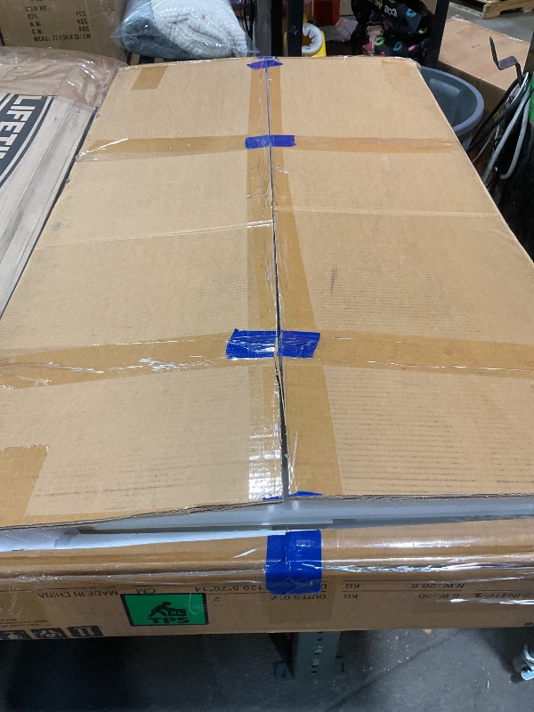 Photo 1 of ***BOX 2 ONLY , MAJOR DAMAGE ******Pamapic Glass Top Vanity Desk with Mirror and Lights, 11 Drawers Makeup Vanity with Charging Station and Chair, Golden Handles Dressing Table, 3 Lighting Modes Makeup Table, White