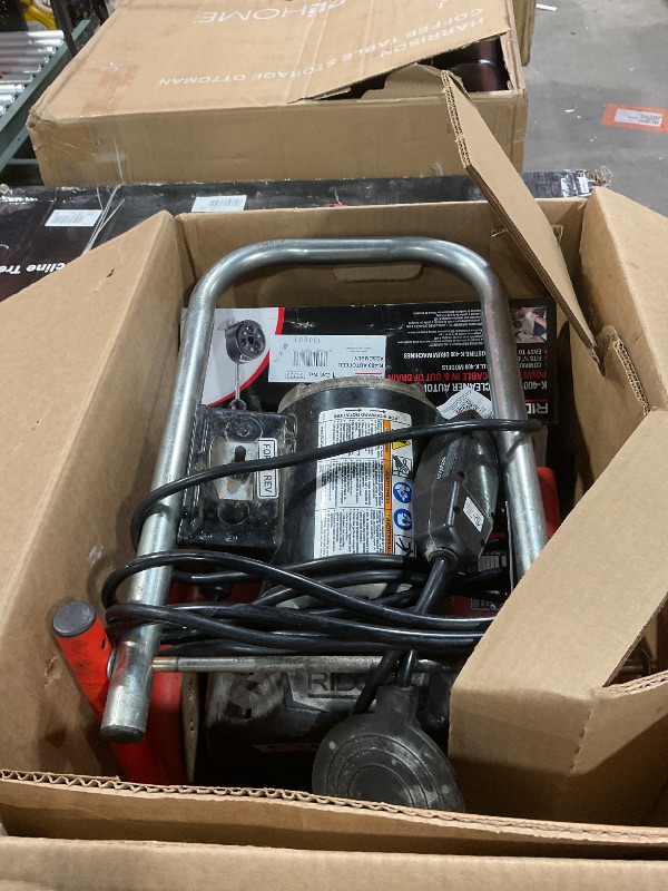 Photo 1 of ***USED, UNTESTED, RUSTED***RIDGID® 27008 K-400 Drum Drain Cleaning Machine Kit, 1-1/2 to 3 in Drain Line, 1/3 hp, 115 VAC