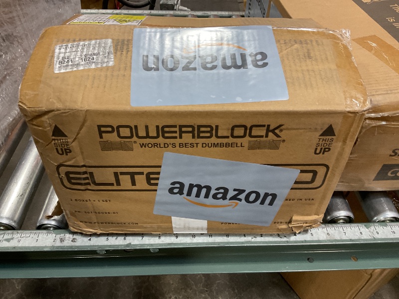 Photo 1 of ***PARTIAL SET, ONE DUMBELL ONLY***PowerBlock Elite EXP Adjustable Dumbbells, Sold in Pairs, Stage 1, 5-50 lb. Dumbbells, Durable Steel Build, Innovative Workout Equipment, All-in-One Dumbbells, Expandable with Expansion Kits