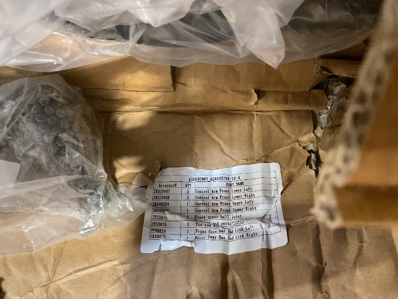 Photo 1 of ***MISSING CONTROL ARM UPPER FRONT RIGHT***ASUPRICOS 10pcs Suspension Kit for Chevy Trailblazer EXT GMC Envoy XL Buick Rainier Isuzu Ascender 2004 2005 2006 2007, Lower and Upper Control Arms and Upper Ball Joints Sway Bar Links Tie Rod Ends