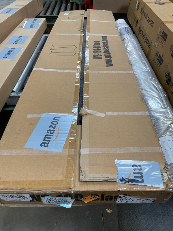 Photo 1 of ***BLACK***FDW Room Divider Wood Screen Mesh Woven Design Room Divider Folding Portable Partition Screen for Home Office (4 Panel, Black)