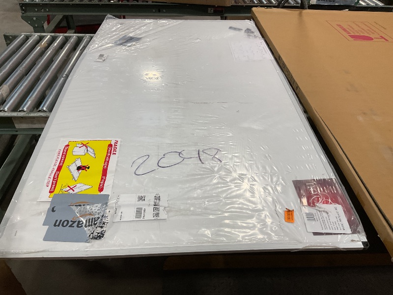 Photo 1 of ***MAJOR DAMAGE ***VIZ-PRO Large Cork Bulletin Board, 72 X 40 Inches, Wall-Mounted Corkboard with Silver Aluminium Frame for School, Office, and Home