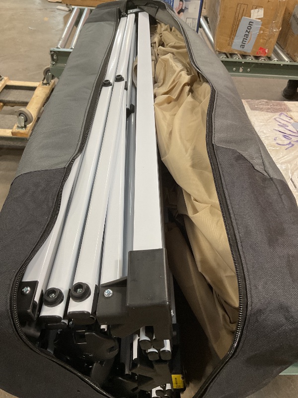 Photo 1 of ***USED, MINOR WEAR TO BAG, UNKNOWN MISSING HARDWARE ***HOTEEL 10x20 Pop Up Canopy with 6 Sidewalls,One-Push Setup Canopy Tent with 8 Windbreak Poles,Waterproof Shade 10x20,Outdoor Canopies for Parties,Weddings,Camping,Patios (Khaki)