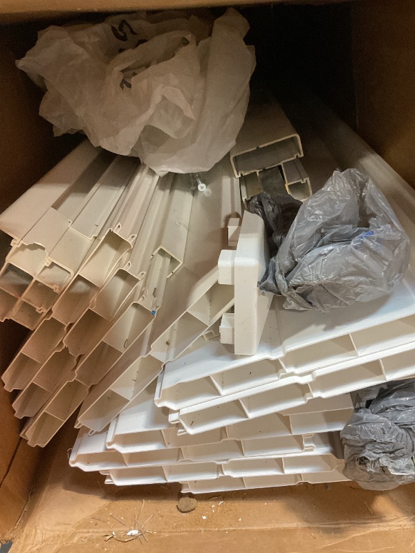 Photo 1 of ***USED, UNKNOWN MISSING HARDWARE ***No Dig Air Conditioner Fence PVC Privacy Screen Trash Can Fence Swimming Pool Equipment Enclosure Outdoor Privacy Walls for HOA