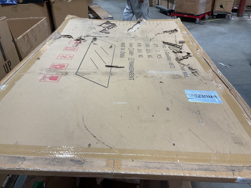 Photo 1 of [Tempered Glass] 48" x 72" Glass Chair Mat, 1/5" Thick Office Chair Mat for Carpet or Hardwood Floor, Heavy Duty Hard Chair Mats with Round Corner and Polished Edge, Carpeted Floor Protector