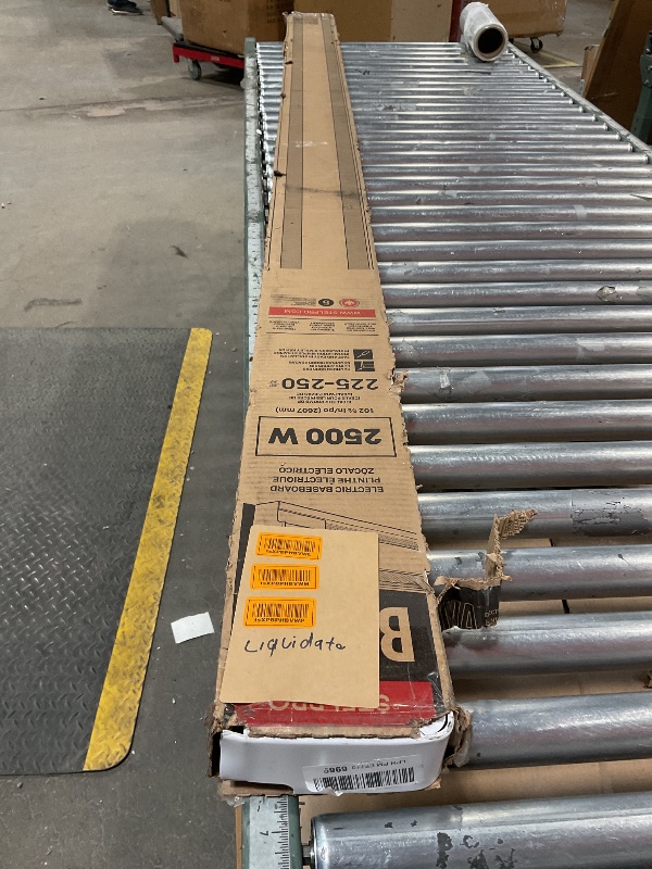 Photo 1 of ***MINOR DAMAGE ***Stelpro Brava Electric Baseboard Heater – 2500W / 240V (1875W / 208V) – 71? L × 5 7/8? H – Rounded Corners – Durable Steel Convection Heater for Large Room Heating (AB2502W) – White