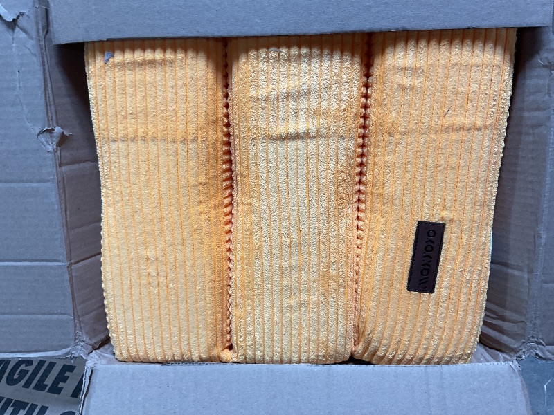 Photo 1 of ***PHOTO FOR REFERENCE ***MAXYOYO Tri-Fold Mattress, 6 Inch Tufted Folding Futon Foam Bed, Foldable Floor Mattress Guest Bed Futon Topper Portable Camping Sleeping with Corded Fabric, Orange, 59"x79"