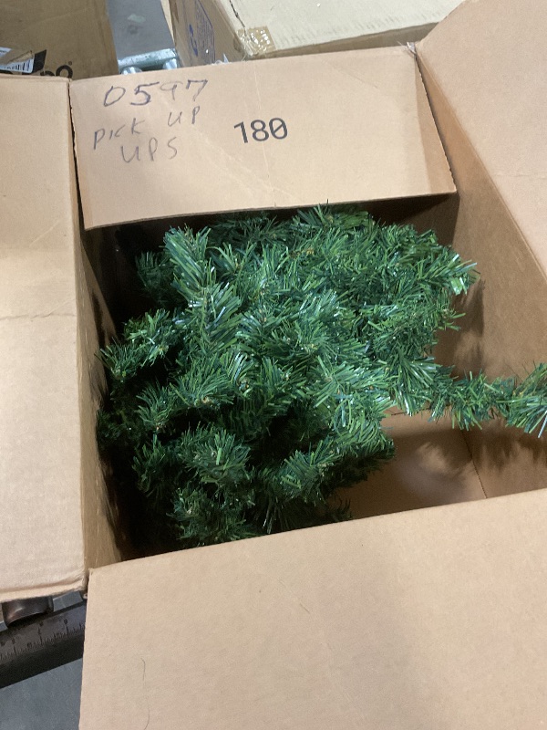 Photo 1 of *missing parts**OULONGER 3Ft Premium Artificial Small Mini Christmas Tree for Tabletop,Home, Office, Indoor and Outdoor Decor,Holiday Decoration,Easy Assembly Metal Hinges & Foldable Base 160 Branch Tips Green Tree