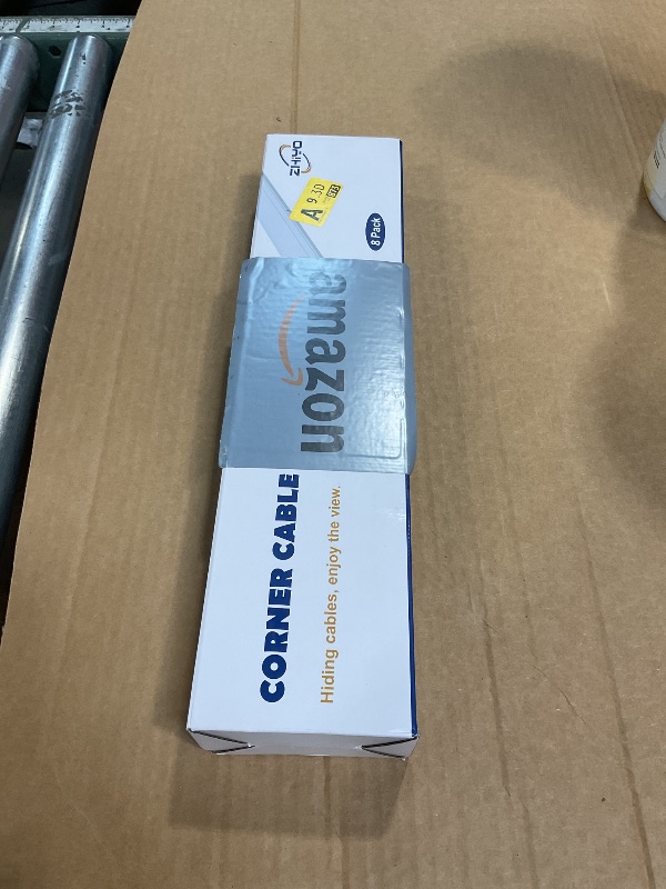 Photo 1 of 136in Corner Cable Concealer, Large Corner Cord Hider, Wire Covers for Cords, Paintable Corner Cord Cover, Cable Management Channel Cable Raceway for Wall, Floor Baseboard, Ceiling -8 X L17in