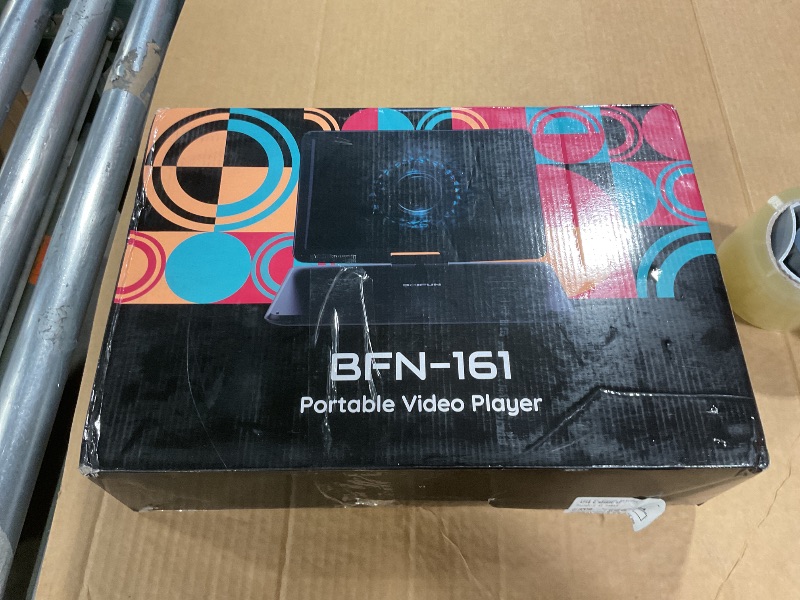 Photo 1 of 17.5" Portable DVD Player with 15.6" Large HD Screen, 6 Hours Rechargeable Battery, Support USB/SD Card/Sync TV and Multiple Disc Formats, High Volume Speaker, Black