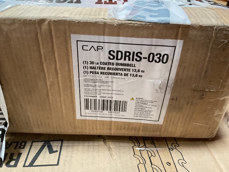 Photo 1 of ***PARTIAL SET, MISSING BOX C***CAP Barbell 210 LB Rubber Coated Hex Dumbbell Hand Weight Set with Vertical Black Rack | Chrome Handles