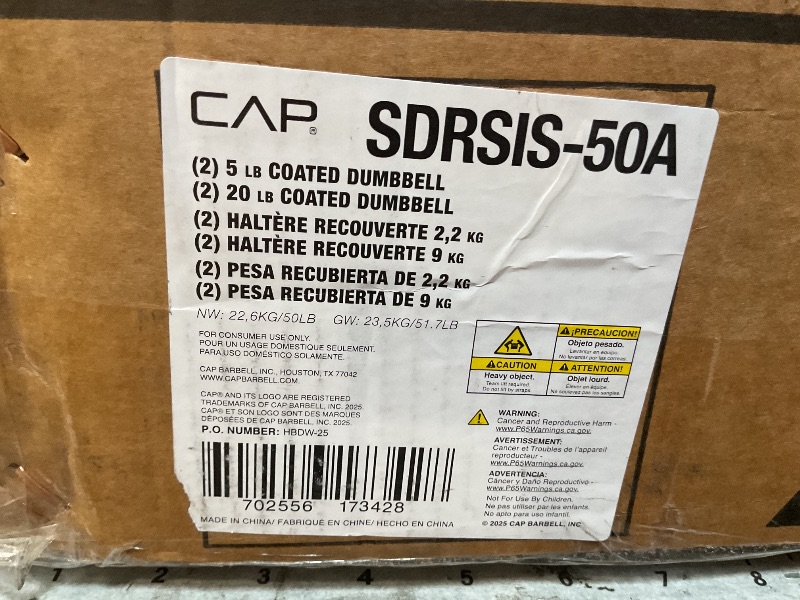 Photo 1 of ***PARTIAL SET, MISSING BOX C***CAP Barbell 210 LB Rubber Coated Hex Dumbbell Hand Weight Set with Vertical Black Rack | Chrome Handles