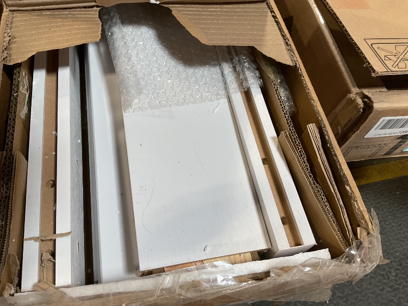 Photo 1 of ***DOOR ONLY, MISSING HARDWARE ***SmartStandard 36in x 96in Double MDF Sliding Barn Doors with 6.6FT Bypass Barn Door Hardware Kit, Save Space, Waterproof, Easy Install, Fit 60in-64in Openning, White