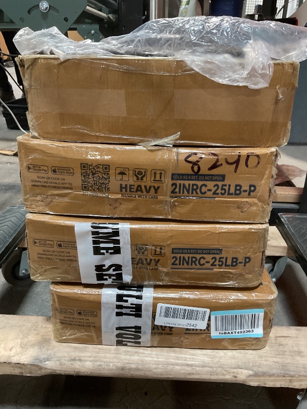 Photo 1 of ***PARTIAL SET, 200lbs ONLY***Fitvids 2 Inch Olympic Barbell Weight Plates Set, 255 LB(2.5-45 LB) Barbell Weight Set for Home Gym Strength Training, Rubber Coate Design